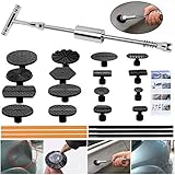 ARISD Paintless Dent Repair Puller Kit - Dent Puller Slide Hammer T-Bar Tool with 16pcs Dent Removal Pulling Tabs for Car Auto Body Hail Damage Remover