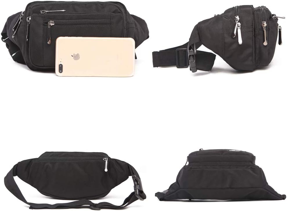 Fanny Pack for Men&Women with Water-Resistant Adjustable Strap Waist Pack Bags for Sports Workout Running Traveling Hiking Cycling Casual Carrying of All Phones: Sports & Outdoors