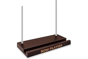 CYFROMT Tabletop Record Holder Solid Wood Now Playing Vinyl Stand Display Rack for Albums CD Props Audio Minimalist Design Non-Slip Collection Spinning Player Organizer