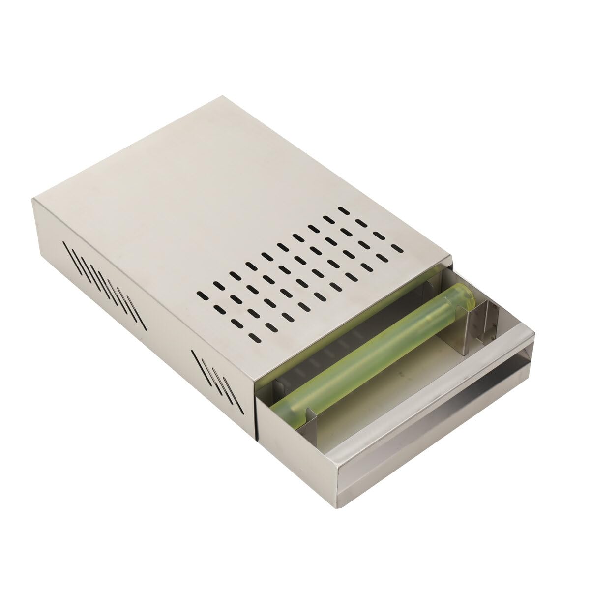 TABODD Coffee Knock Box Drawer, Rectangular Coffee Grounds Knock Box, Coffee Waste Knock Box Drawer, Stainless Steel Thickened Coffee Residue Powder Drawer Bin