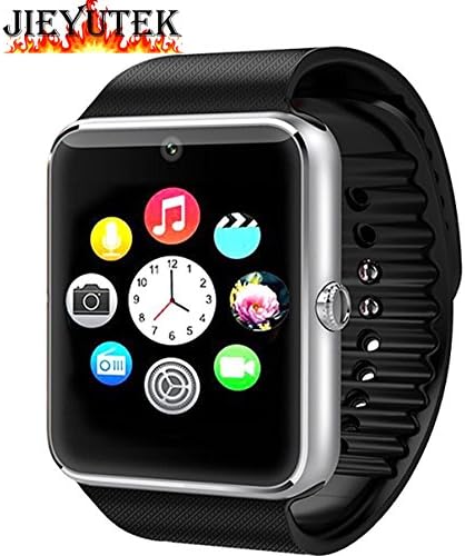 Aberobay Smart Bluetooth VER 3.0 1.54" 2.0MP Resolution of 240x240 PIXEL GT08 Wristwatch Heart Rate Monitor NFC Bluetooth connectivity support share for Sports Pedometer, Sleep Monitoring, Answering Phones, Remote Camera, Intelligent Anti-lost and Other Functions Ranging, is Currently The Most Powerful Smart Watch Support Android System -Silver