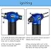 LUCKEA Blow Torch Lighter Kitchen Butane Culinary Torch Chef Cooking Torch Refillable Adjustable Flame Lighter with Two Type of Flame and Safety Lock and for Crème Brûlée, BBQ and Baking - Blue