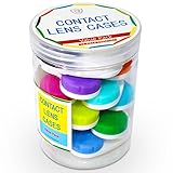 Contact Lens Cases - 12 Contact Case Value Pack, Bulk 1 Year Supply in a Convenient Storage Container, FDA Approved, Safe-Eco Friendly Premium Cases- by Vizn Pro