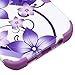 Asmyna Cell Phone Case for Samsung Galaxy S7 Edge - Purple Hibiscus Flower Romance/Electric Purple
