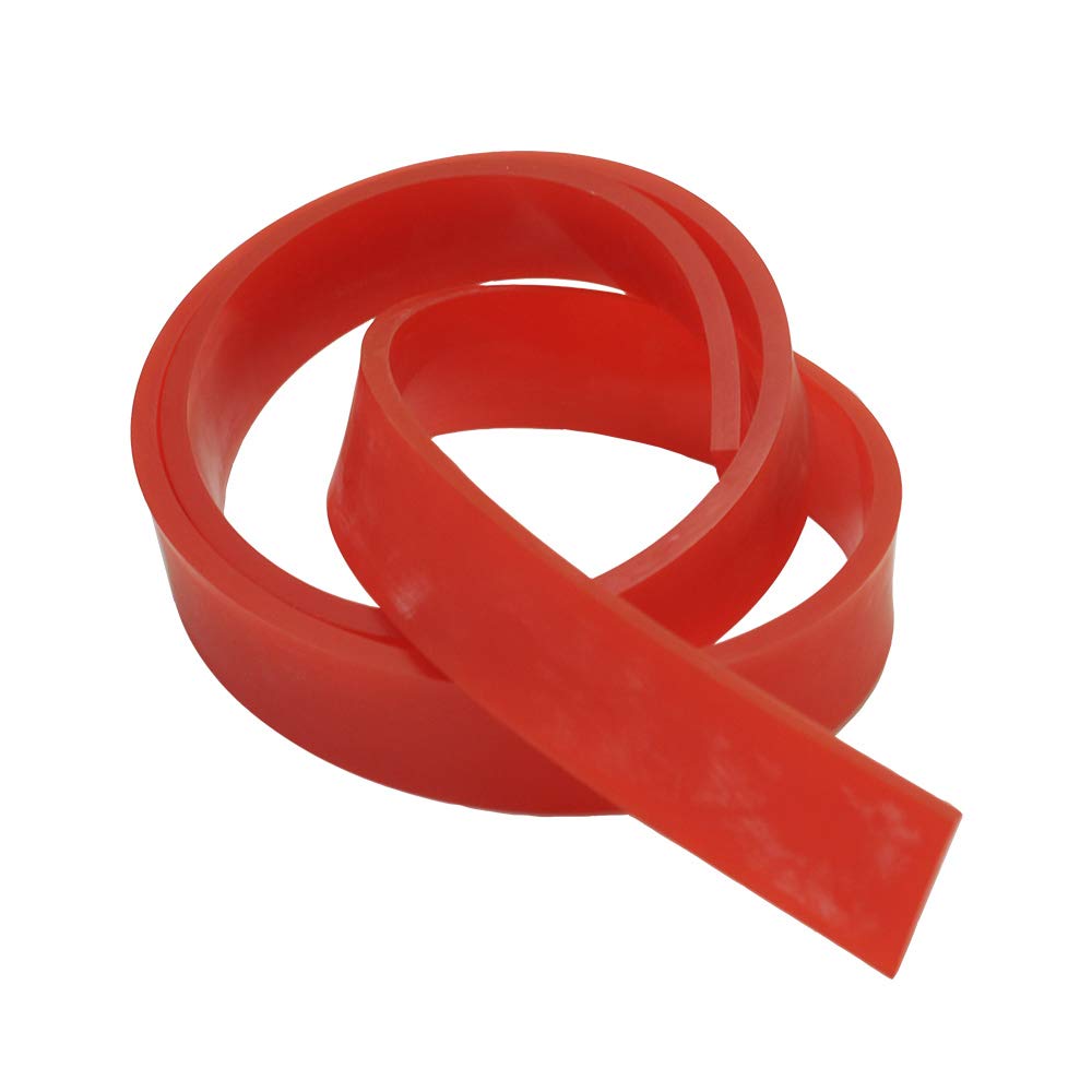 POVOKICI 60 Durometer 6 FT Silk Screen Printing Squeegee Roll - Red Rubber Blade for Screen Printing Accessories