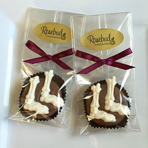 12 Milk Chocolate SKELETON FEET BONES Oreo Cookie Candy Party Favors
