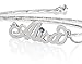 Sterling Silver Personalized Name Necklace with Swarovski Birthstone - Custom Made Any Name