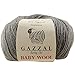 5 Pack - Gazzal Baby Wool 1.76 Oz (50g) / 191 Yards (175m) Fine Baby Yarn, 40% Lana Merino, 20% Cashmere Type Polyamide; (Grey - 818)