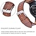 Gear S2 Bands - V-Moro Soft Leather Strap Gear S2 Sport Replacement Band Stainless Steel Metal Adapters Samsung Gear S2 SM-R720 / SM-R730 Sports Smartwatch 6.7