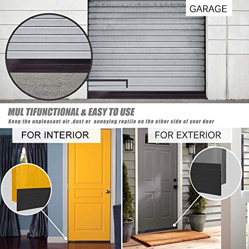 Upgraded Door Draft Stopper for Large Gap,Widened Door Sweep Seal Gap