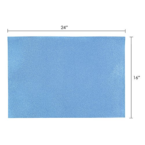 Mega Crafts 6 Pcs Metallic EVA Foam Sheets 16' X 24' | Sparkly Turquoise Glitter Papers With Non-Adhesive Smooth Back | For Scrapbooking, Arts & Crafts, Party Masks, Ornaments & School Projects