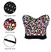 Charmian Women's Colorful Rhinestone Push Up Bra Clubwear Party Bustier Crop Top Valentines Bra Top Black Medium
