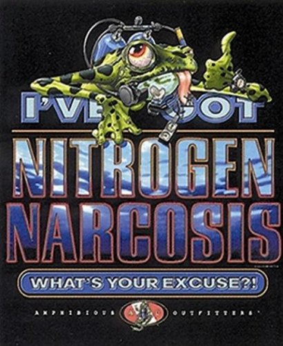 Anfibio Outfitters Narcosis de nitrgeno Scuba blanco t-shirt M Anfibio Outfitters Narcosis de nitrgeno Scuba blanco t-shirt M