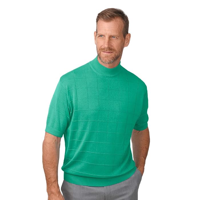 Paul Fredrick Men's Spun Silk Mock Neck 