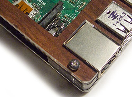 Zebra Case - Raspberry Pi3, 2, B+ and 2B (Solid top Walnut) with Heatsinks ~ C4Labs