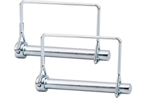TRULEEGO 2 Pack 3/8x4inch Trailer Coupler Pin, Heavy Duty Hitch Pin Towing Hitch Accessories Safety Wire Lock Pin Clip for Towing, Secure PTO Shaft, Trailers, RVs, Boats, and Farm Equipment