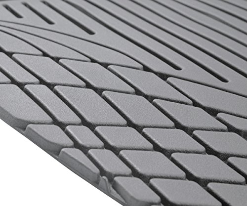 Motor Trend FlexTough Advanced Performance Mats - 4pc HD Rubber Floor Mats for Car SUV Auto All Weather Plus (Gray) (MT-794-GR)