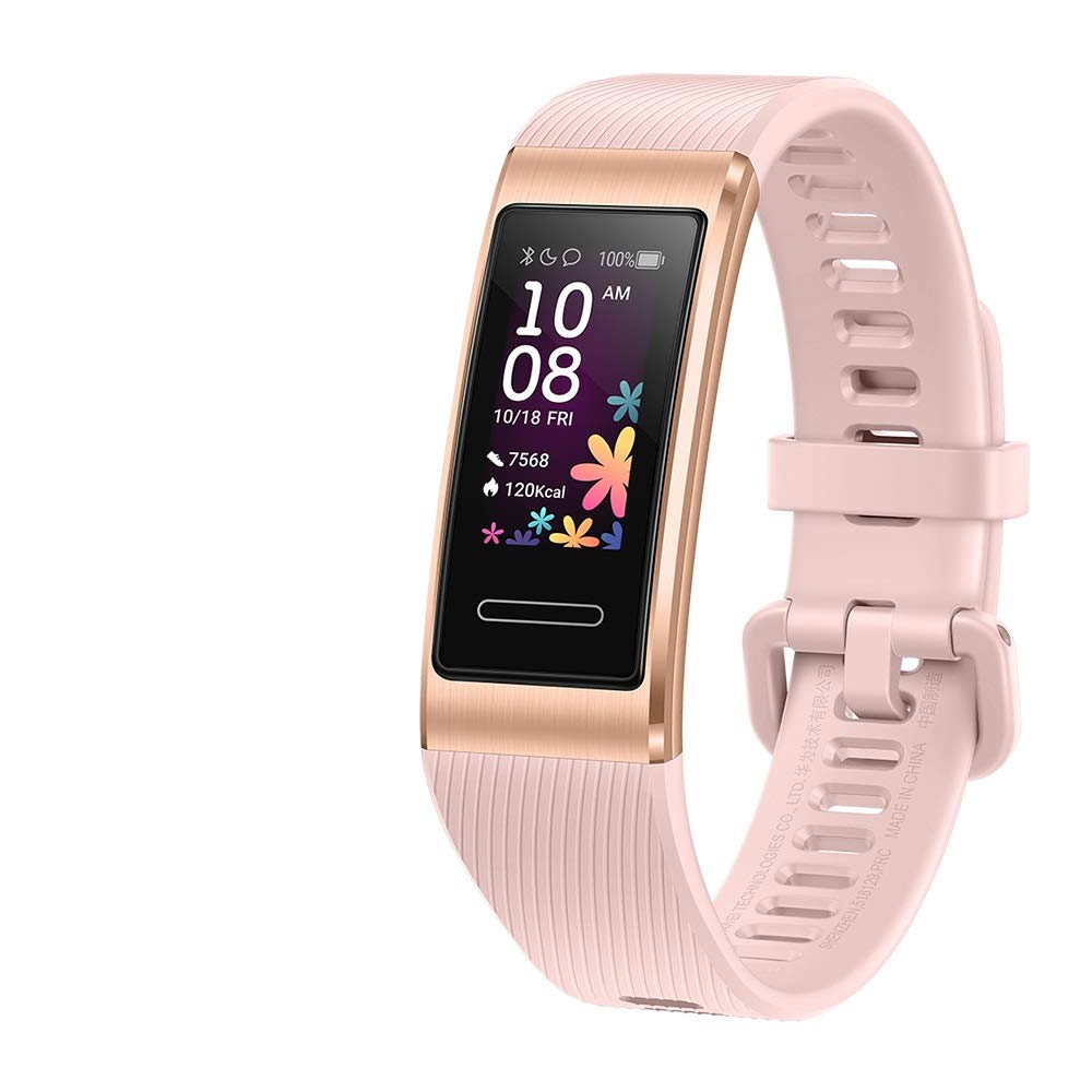 HUAWEI Band 4 Pro - Smart Band Fitness Tracker with 0.95" AMOLED Touchscreen, 24/7 Heart Rate Monitor, Indoor Outdoor Pro Tracking, Sleep Monitor, Built-in GPS, 5ATM Waterproof, Pink Gold