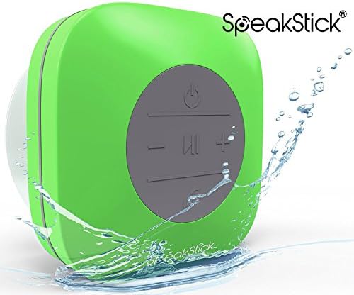 SpeakStick Classic Waterproof Bluetooth Shower Speaker With Built-In Microphone (Green)