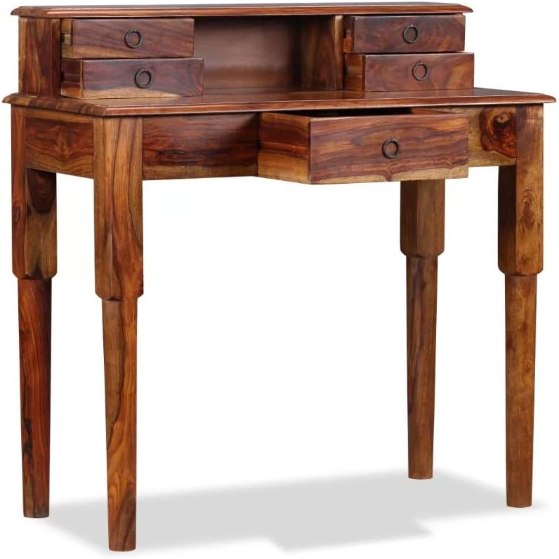 Solid Wood Office Desk French Style Furniture Home Writing Table Vintage Bureau Wooden Rustic Sheesham Large Legs Jali Indian Design 5 Small Drawers Room Brown Storage Unit Executive Compact Study Amazon Co Uk Kitchen Solid Wood Office Desk French Style Furniture Home Writing Table Vintage Bureau Wooden Rustic Sheesham Large Legs Jali Indian Design 5 Small Drawers Room Brown Storage Unit Executive Compact Study Amazon Co Uk Kitchen