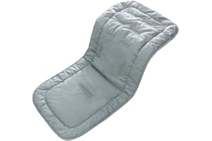 RUIXIA Soft Cotton Toddlers Carseat Insert Cushion Pad Adjustable Reversible Car Seat Liner Breathable Stroller Mattress Compatible with Buggy Bassinet Bouncers, Green/Grey, One Size