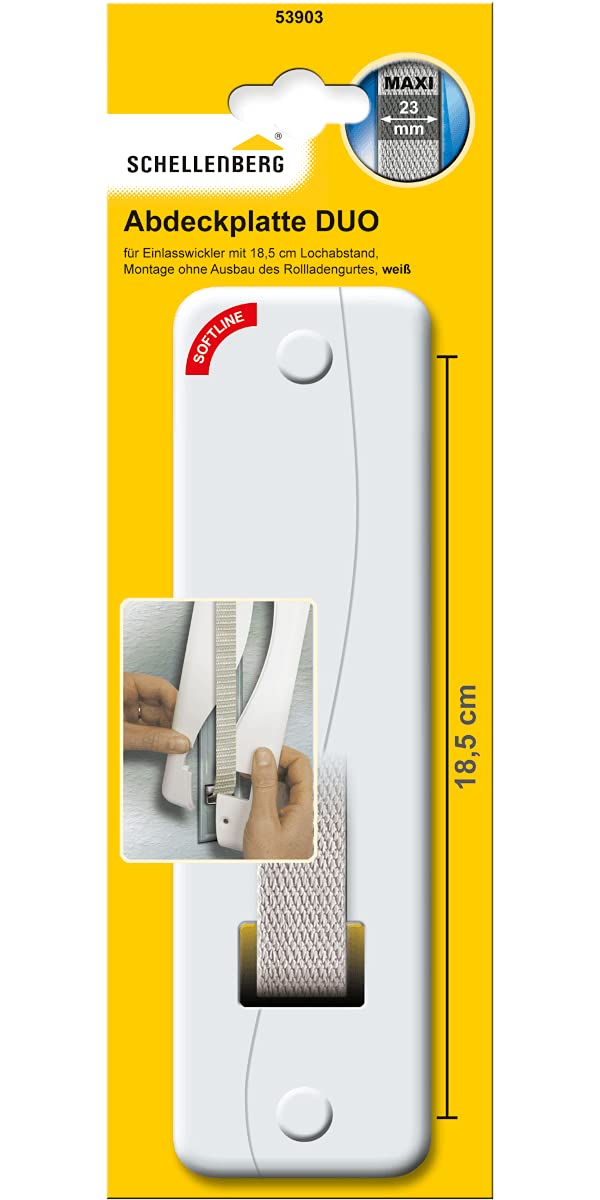 Schellenberg 53903 Softline Winder Cover Hole Spacing 18.5 cm White