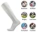 Three street Unisex Sport Long Knee-High Breathable Soccer Running Compression Socks(2-12 Pairs)