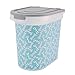 Paw Prints 37914 15 lb. Bones Design Plastic Pet Food Bin, 12.5