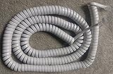 Off White 25' Ft LONG Handset Phone Coiled Cord for Panasonic KX-T T7000 T7100 T7200 T7400 T7600 T7700 DT and NT Series by DIY-BizPhones