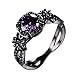 RongXing Jewelry Trendy Womens Purple Cz Ring,Gold-Plated-Base Wedding Rings