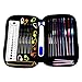 Wisehands 22 Pcs Knitting Needles Crochet Hooks Set with a Purple Storage Case