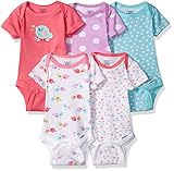 Gerber Baby Girls' 5 Pack Onesies, Birdie, 3-6 Months