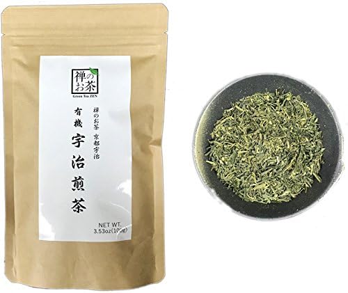 Zen no Ocha Sencha Green Tea - Japanese Loose Leaf Organic Green Tea 3.53oz 100g (Made in Kyoto Uji Japan)