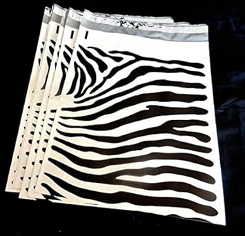 Amazon Com 20 Pack 12 X15 Zebra Decorative Poly Mailers Flat