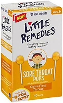 Little Remedies for Sore throat pops, made of Honey Lollipop- 10 Pops (Pack of 2) by PRESTIGE BRANDS