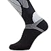 Elite Wool Race Ski Socks - Warm Comfortable Ski Socks, Snowboard Socks - Merino Wool Ski Socks - PureAthlete (Black/Silver, S/M)