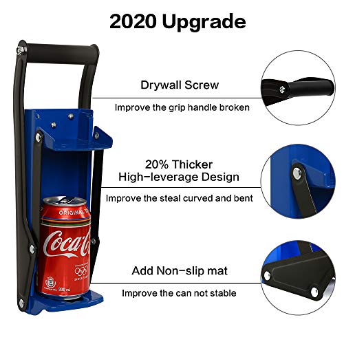 Metal Can Crusher 12 oz/ 16 oz/Smasher, Heavy Duty Large Metal Wall
