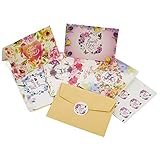 54 Floral Thank You Cards - Watercolor Bulk Notes Card - Papyrus Rustic Postcards Blank Inside with Envelopes for Engagement Wedding Cute Baby Shower Bridal Baptism Birthday Girl Small Note