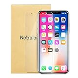 Nobelbird Screen Protector Compatible iPhone X Tempered Glass Screen Protector Anti-Scratch 9H Hardness Bubble Free (iPhone X)
