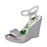 Coshare Women's Fashion Colorful Heels Pumps Jelly Wedge Sandals