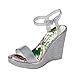 Coshare Women's Fashion Colorful Heels Pumps Jelly Wedge Sandals