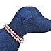 PAWZ Road 2 Rows Pet Necklace Dog Collar Cat Jewelry with Pearls Rhinestones Pink Charm