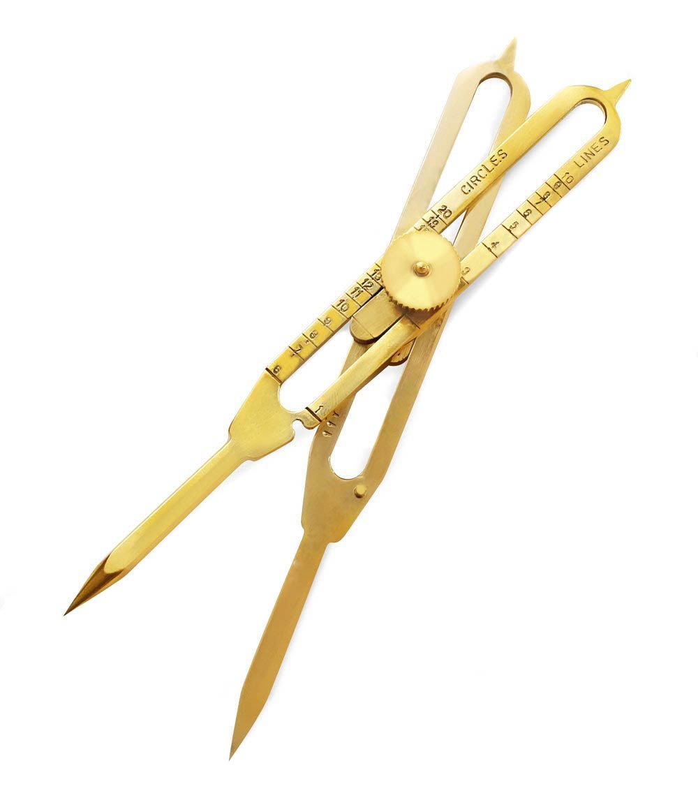 Liquidraw Proportional Divider 6" Solid Brass | Professional Scale Drawing Tool for Artists & Architects | Metal Proportion Divider for Enlarging, Reducing & Accurate Measuring