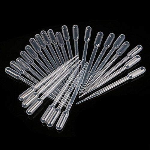 Skeyhaly 3ml Plastic Transfer Pipettes Eye Dropper Pack of 190 - Dropper Makeup Tool