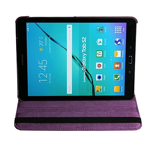 Case for Galaxy Tab A 10.1,elecfan 360 Degrees Rotating Stand Case,Folio Book Cover Designed,Slim & Light,Perfect Fit,Protective Cover for Samsung Galaxy Tab A 10.1 SM-T580/585 (Tab A 10.1,Purple)