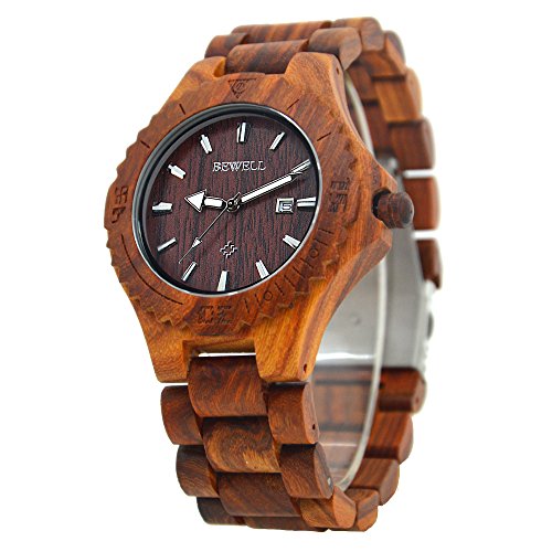 wooden digital watch