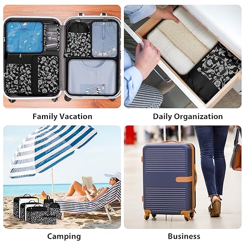 ExploreBliss Set Packing Cubes for Suitcases, Packing Cubes for