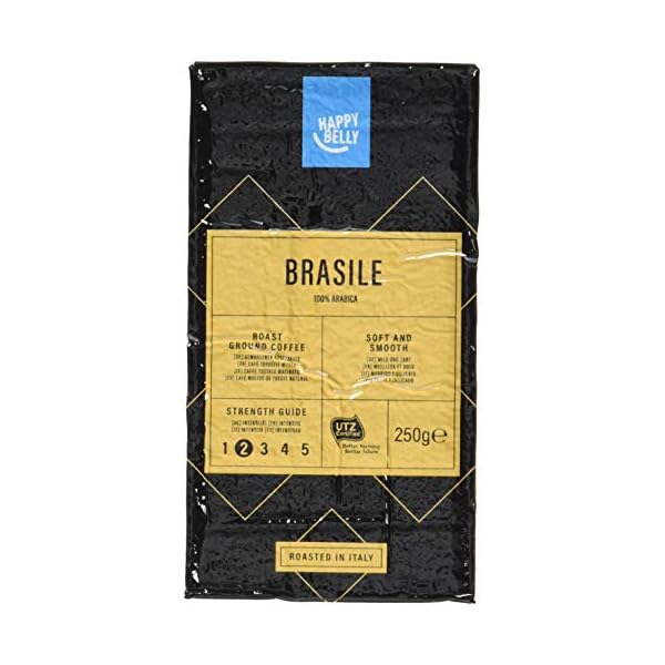 Amazon-Marke: Happy Belly Gemahlener Röstkaffee "BRASILE" (4 x 250g)