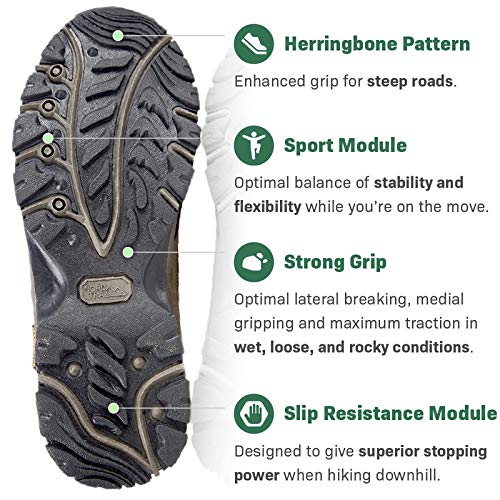 Nord Trail Mt. Hunter Hi II Hiking Boots for Men Taupe & Orange Suede