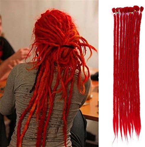 Amecire Crochet Braids Dreadlock Extensions Kanekalon Synthetic Hair For Men Or Women 5 Pcs/20Inch Inch Lightweight Braiding Hair